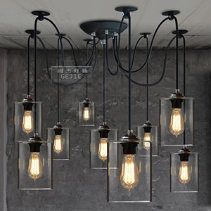 Светильник LOFT Glass chandelier spider