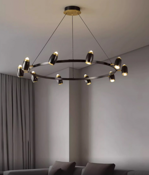 Brass Ping Chandelier