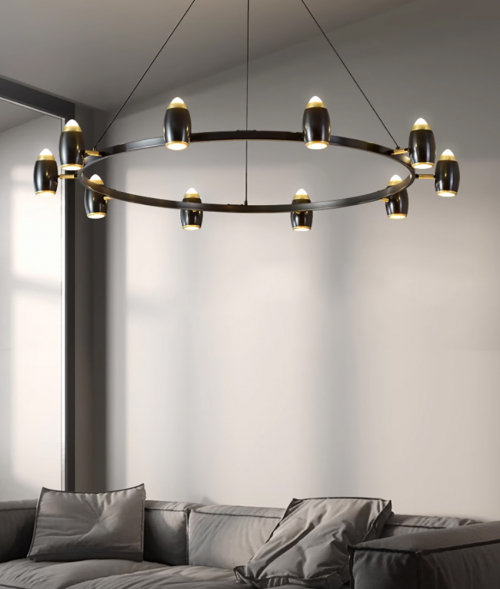 Brass Ping Chandelier