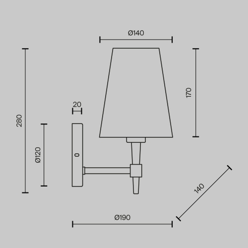Maytoni H001WL-01BS