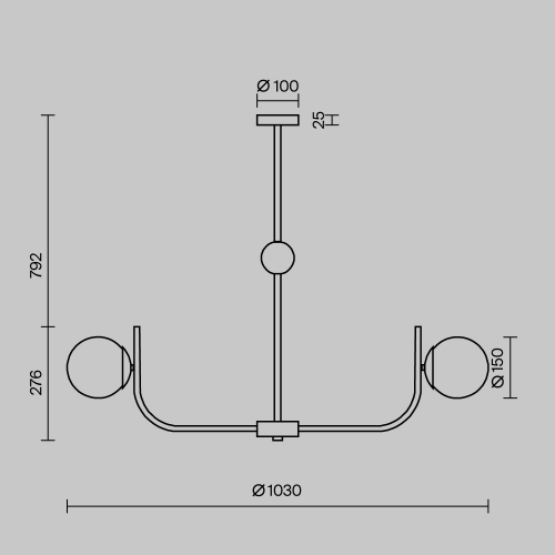 Maytoni MOD109PL-08BS