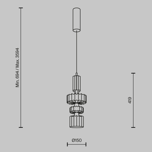 Maytoni MOD253PL-L18BS3K3
