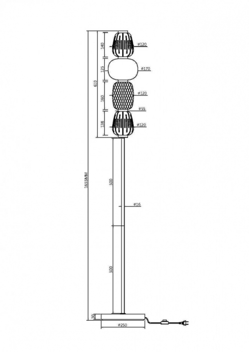 Maytoni MOD267FL-L32G3K