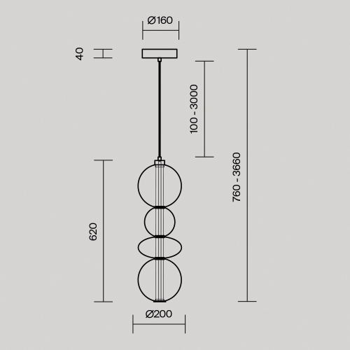Maytoni MOD307PL-L36BS3K