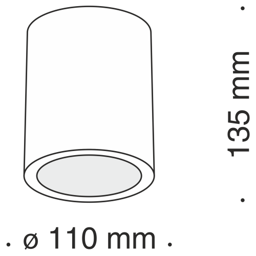 Потолочный светильник Technical C001CW-01W