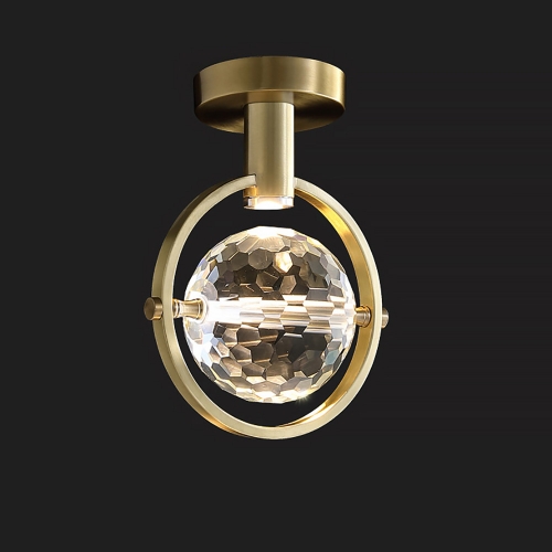 Модный светильник Tiny Crystal Brass