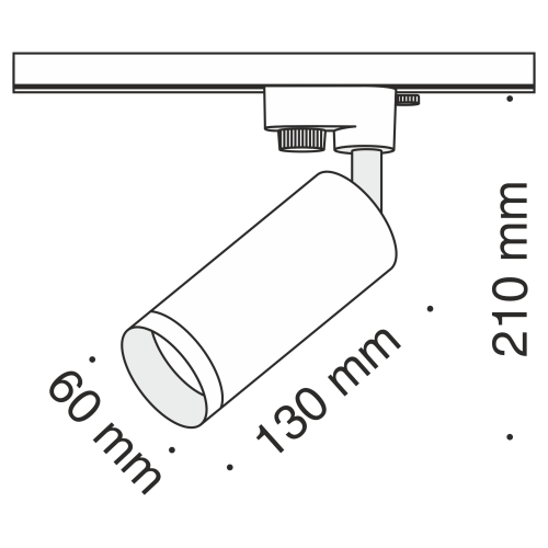 Трековый светильник Technical TR004-1-GU10-W